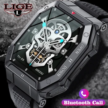LIGE Новые смарт-часы с Bluetooth-вызовом Для Мужчин 1,85 
