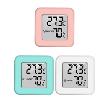 Мини-Термогигрометр для помещений с термометром 3PSC, гигрометром и монитором влажности с ЖК-экраном