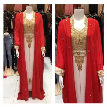 Праздничный марокканский кафтан Фараша, платье Джилбаб из Жоржета, европейские и американские модные тренды