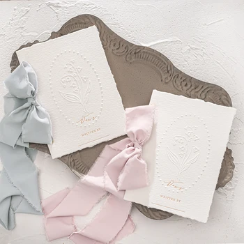 Набор карточек для свадебных клятв С вогнутым и выпуклым дизайном, Подарочная книга для приглашений, открытки 