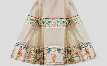 Элегантная и удобная китайская юбка Hanfu с разноцветной вуалью и лошадиным лицом, женская весенне-летняя одежда