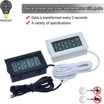 Мини ЖК-цифровой термометр-гигрометр, температура в помещении, Удобный датчик температуры, Измеритель влажности, измерительные приборы, кабель